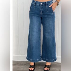 Risen Walk In Confidence Tummy Control Wide Leg High Rise Trouser Jeans 2X Plus